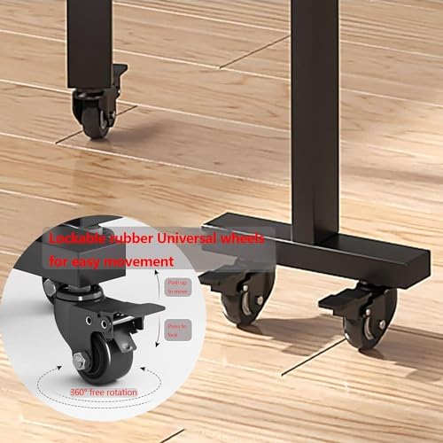 Wood Extendable Dining Table with Wheels, Brown 120x80x75CM V1868