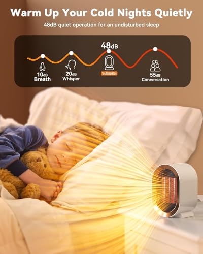 Portable Ceramic Space Heater for Indoor Use with Overheating Protection S30010