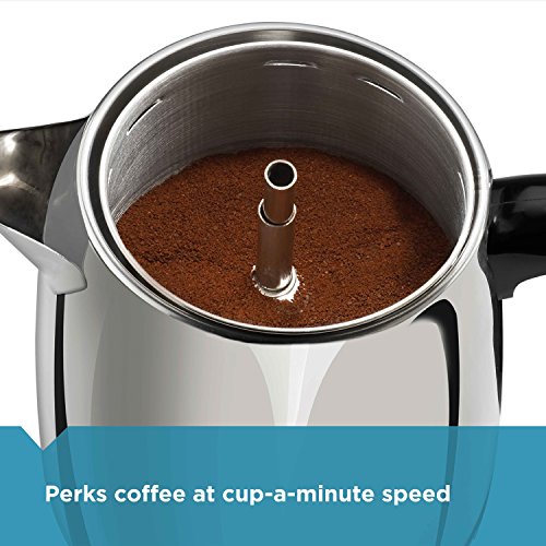 Farberware Electric Coffee Percolator, 8 Cup, Stainless Steel E791