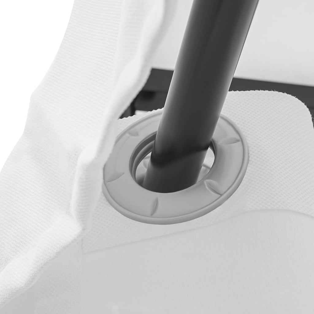 Portable Dressing Room Frame with 4 Wheels, 88.18 lbs Capacity, White C821