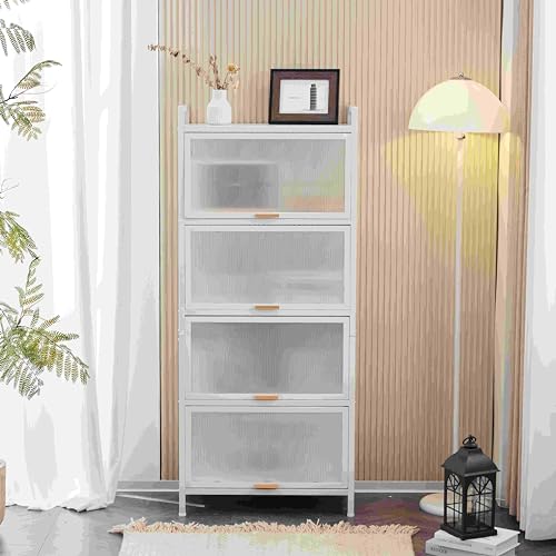 5 Shelf White Storage Cabinet with Door W345