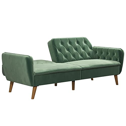 Novogratz Tallulah Memory Foam Futon Convertible Couch, Camel O490