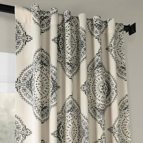 HPD Half Price Drapes Printed Room Darkening Curtains 50 x 84, Henna Clover G5068