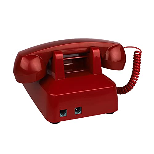 TelPal Corded Landline Phone for Home Office Hotel School, Heavy Desktop Retro Telephone with Loud Metal Bell Ringer (Ivory) K2679