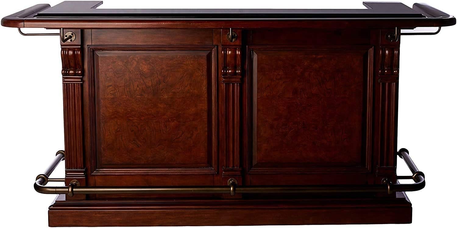 Howard Miller Cheers Bar 693-027 Hampton Cherry Finish Home Bar with Locking Door L4275