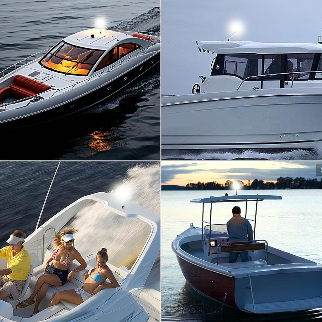 12 Inch LED Fold Down Boat Anchor Light for Pontoon and Fishing Boat I71030