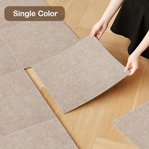 12" x 12" Dark Grey 12 Pack Self Adhesive Carpet Floor Tiles H674