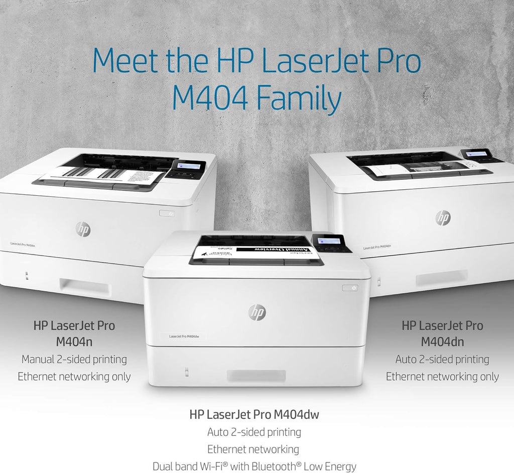 HP Laserjet Pro M404dn Monochrome Laser Printer with Ethernet & Double-Sided Printing (Renewed) V865834