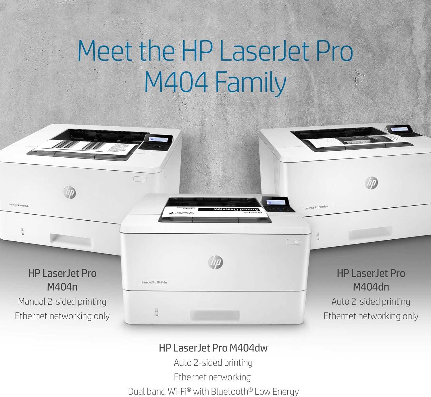 HP Laserjet Pro M404dn Monochrome Laser Printer with Ethernet & Double-Sided Printing (Renewed) V865834