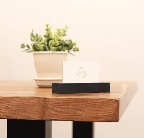 10 Pack Wood Place Card Holder - Black Wooden Table Number Stands for Wedding & Birthday E2171
