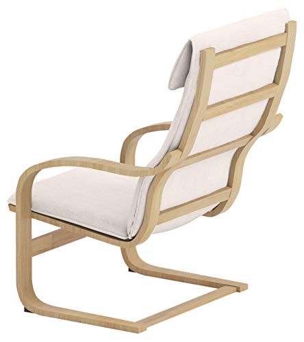 Poang Chair Cover Replacement for IKEA Armchair Slipcover, Polyester Flax Beige U401183