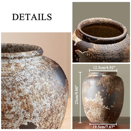 Rustic Terracotta Vase for Living Room Decor G779