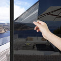 ConCus-T One Way Window Film Window Privacy Film, Heat Control Sun Blocking Anti UV Daytime Privacy Mirror Window Tint for Home, Static Cling Window Sticker, Black, 23.62Inch X 13.1Feet