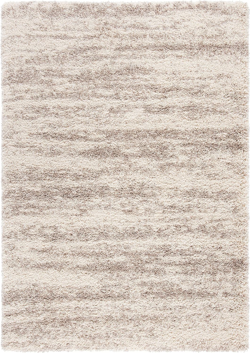 SAFAVIEH Hudson Shag Collection Area Rug 5'3" x 7'6", Ivory & Beige W921