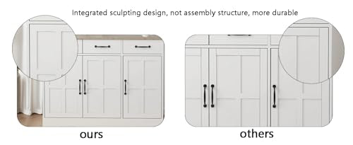 Narrow Height Slim Floor Standing Cabinet with Open Shelves and Drawer Y6067