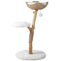 Wooden Cat Tree Tower, Modern Single Branch Cat Condo, Wood Cat Tree, Cat Climbing, Furniture for Cat, Cat Lover Gift, Cat Furniture,Cat Gift by MAU LIFESTYLE (Brown)