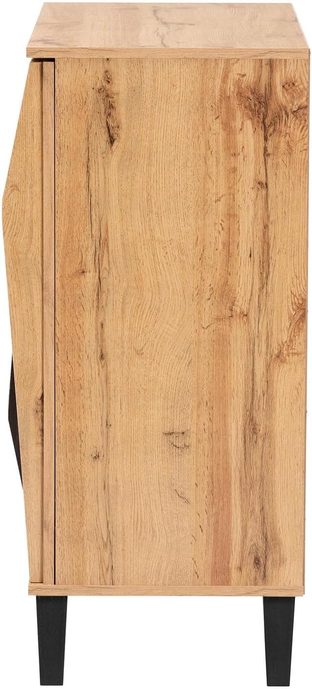 Baxton Studio Bergen Two-Tone Wood 2-Door Storage Cabinet X5367