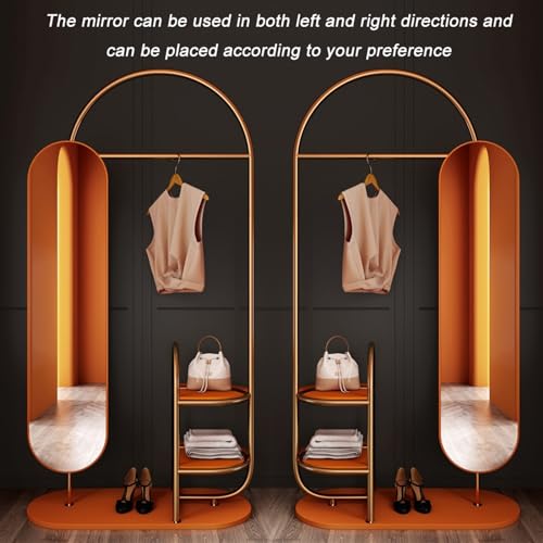 Full Length Mirror with Stand and Rotating Dressing Mirror, Gold P940