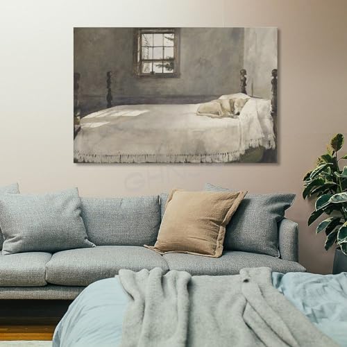 Master Bedroom by Andrew Wyeth Canvas Painting Wall Art 08x12inch Unframe M94090