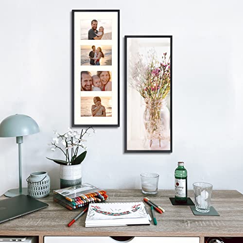 Golden State Art 8x20 Picture Frame Distressed White for Four 4x6 Photos C58403