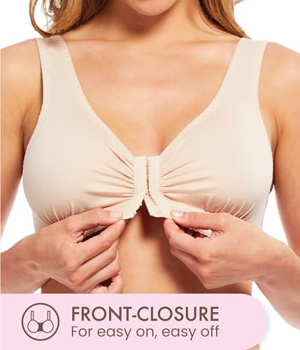 Carole Martin Full-Freedom Front Closure Wireless Cotton Sleep Bra W684