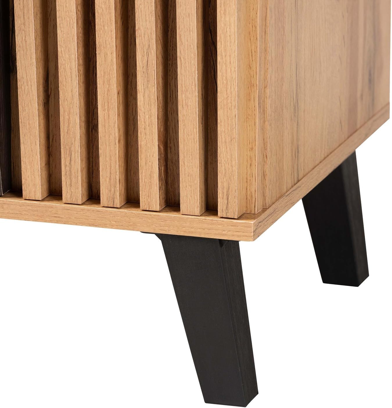 Baxton Studio Bergen Two-Tone Wood 2-Door Storage Cabinet X5367