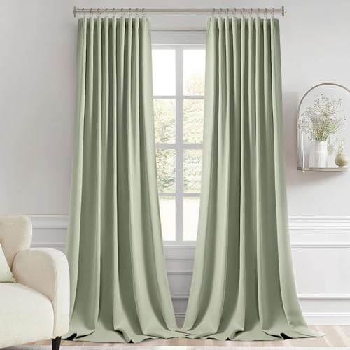 MIULEE Back Tab Blackout Curtains 84 Inch Length 2 Panels Set Cappuccino Brown D5591