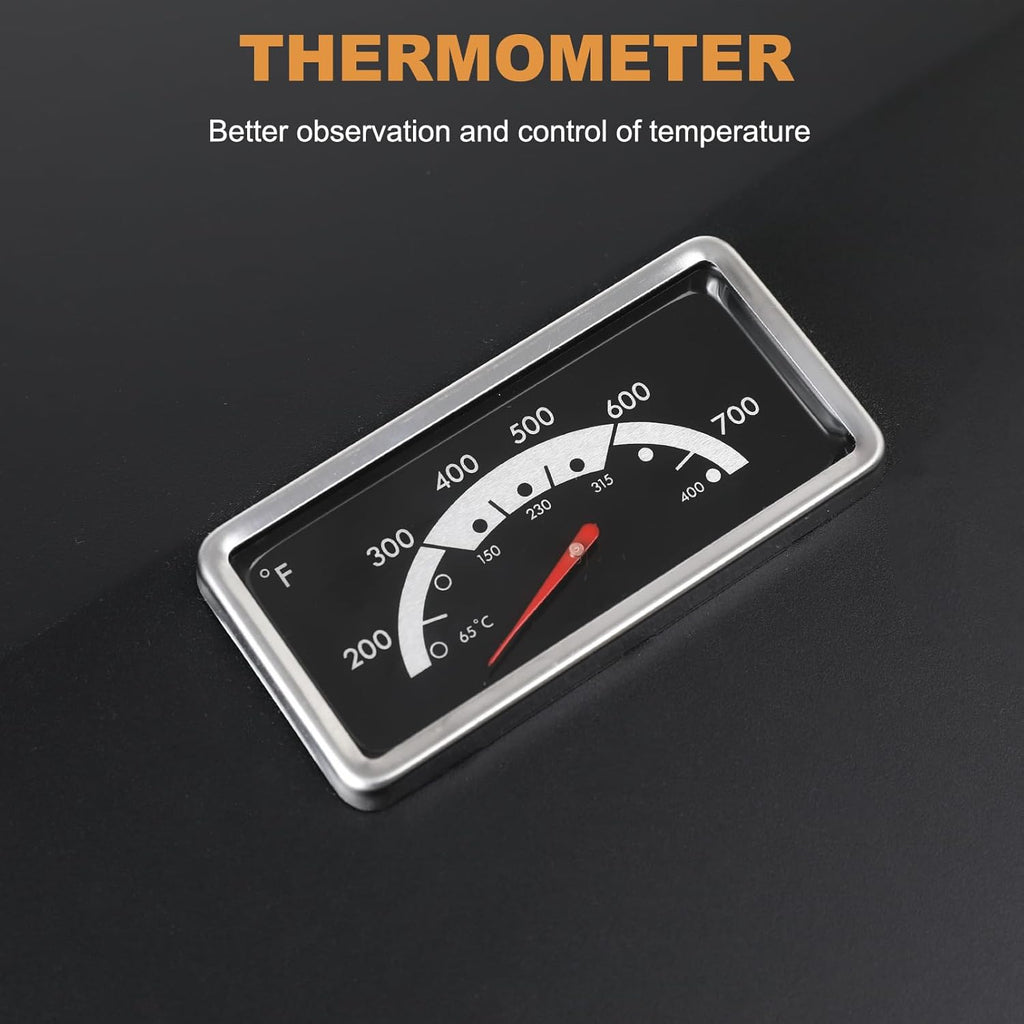 Blackstone 28 inch Hinged Lid Hard Cover Hood with Thermometer O3917