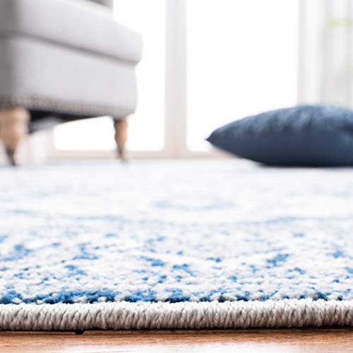 SAFAVIEH Belmont Collection Area Rug 5'5" x 7'7", Navy & Grey, Oriental Design P37588