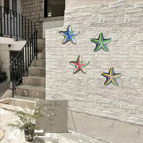 Starfish Sea Life Nautical Wall Decor Iron Ocean Star Ornament (Peach) H12249