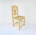 Set of 2 Chair Mexican of Handmade Wood Woven with Natural Palm or Tule Ray Sol Fiber, Artisan from Jalisco ideal restaurant, home, bar, hotel, garden, coffeshop, tequila