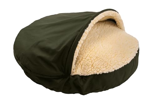 Snoozer Luxury Microsuede Cozy Cave Pet Bed, Small, Buckskin M82863