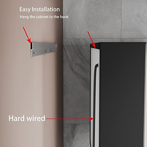 48" Wall Mounted LED Medicine Cabinet with Mirror, Defogger & USB Y18036