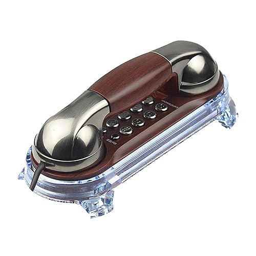 TelPal Trimline Corded Phone Retro Wall Mounted Telephone Red Bronze E90514