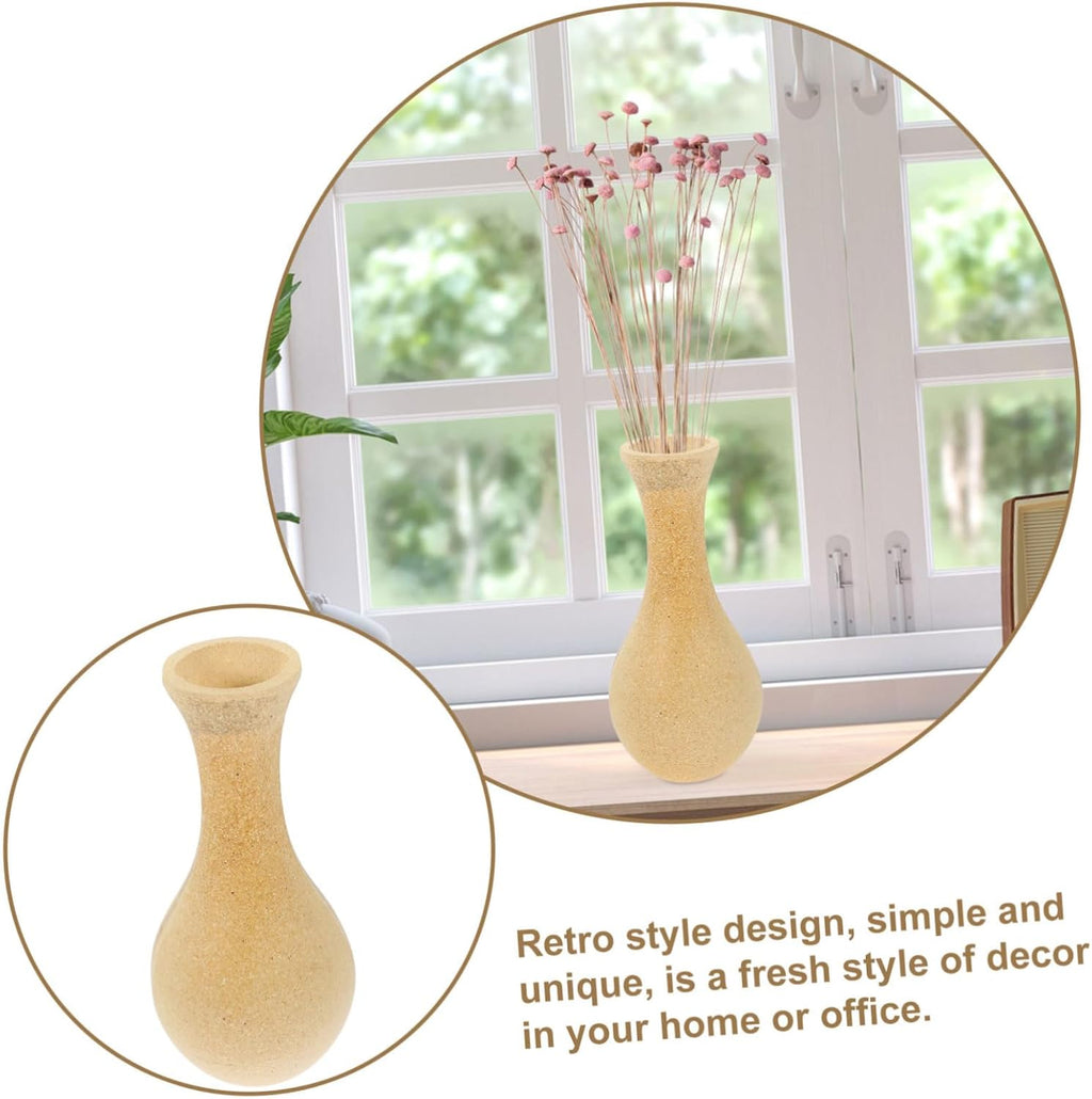Artibetter Retro Distressed Wooden Vase for Desk Decor S3673