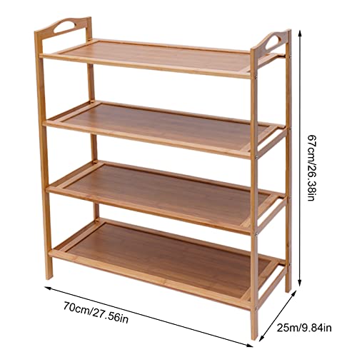 DNYSYSJ Bamboo Shoe Rack Organizer 5-Tier Freestanding Storage Shelf (Brown) O985060