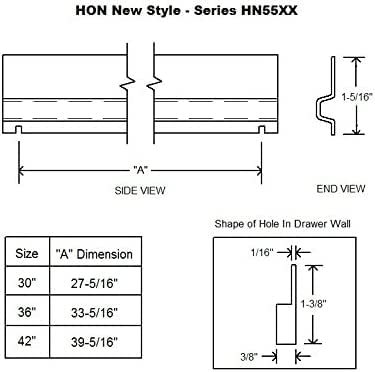 HON Lateral File Bars for 30" Wide Cabinet (2 Pack) A86695