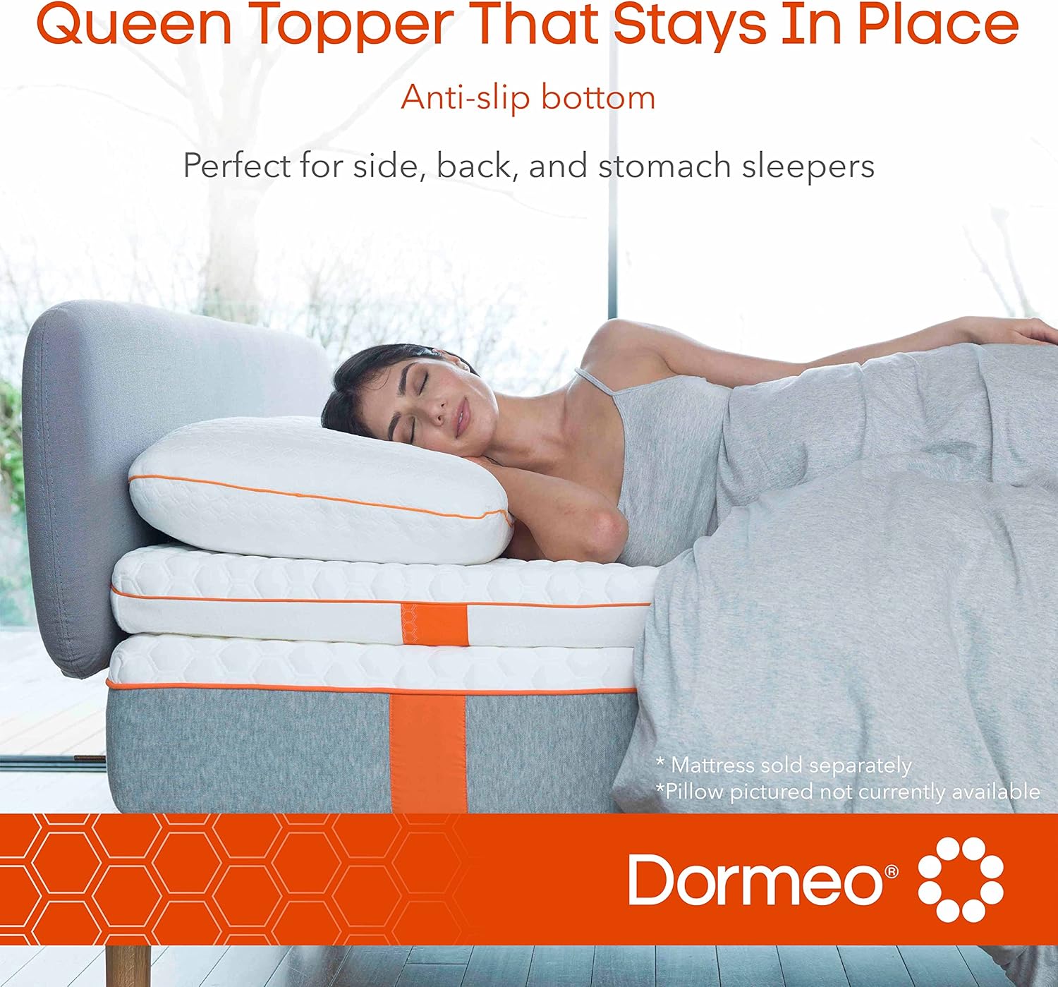 Dormeo Queen Mattress Topper with Waterproof Protector Bundle E166736