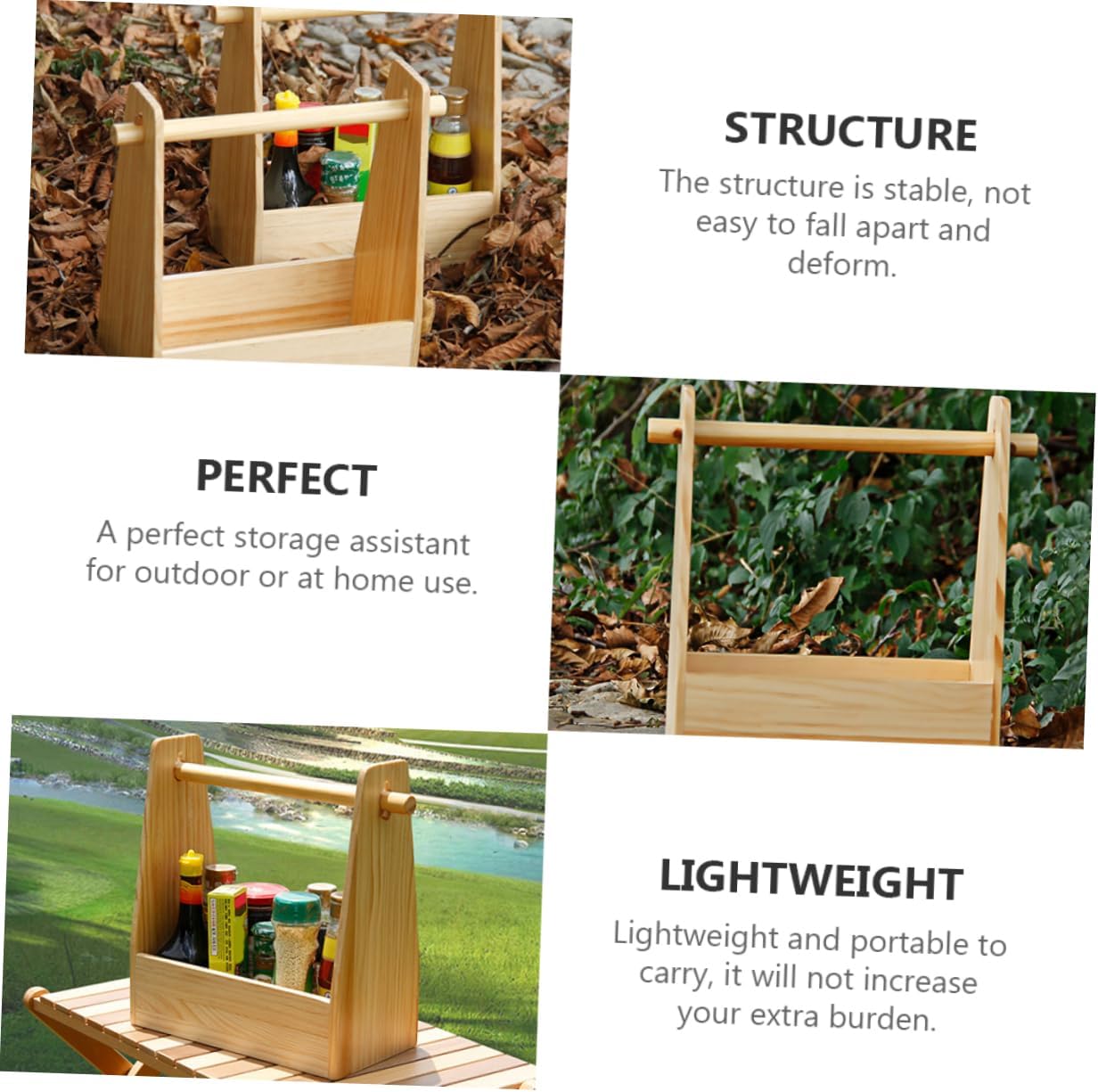 Toddmomy Camping Storage Box with Handle for Kids Picnic Outdoor O65707