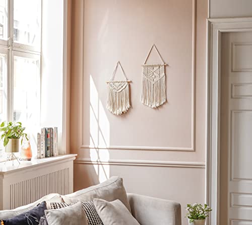 Mkono Macrame Wall Hanging Boho Decor for Bedroom Living Room, Set of 2 G184012
