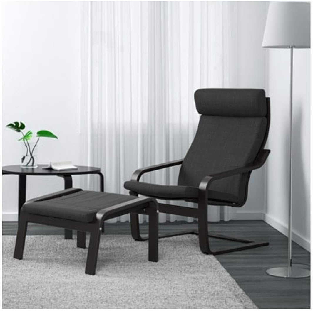IKEA Poang Ottoman Black-Brown V8954