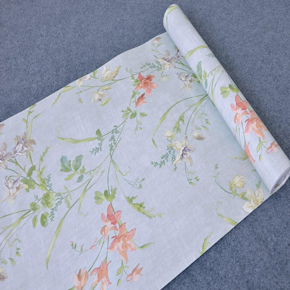 Country Rustic Flower Self-Adhesive Shelf Liner for Countertops Light Green P148