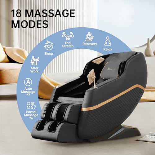 Real Relax Massage Chair F7 Black Shiatsu Recliner with Heat Z387739