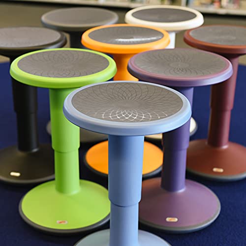ECR4Kids SitWell Wobble Stool, Adjustable Height, Black Z4009