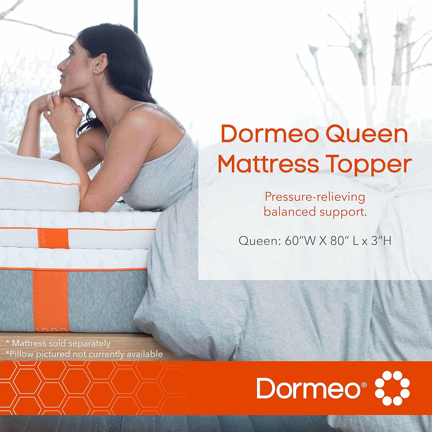 Dormeo Queen Mattress Topper with Waterproof Protector Bundle E166736