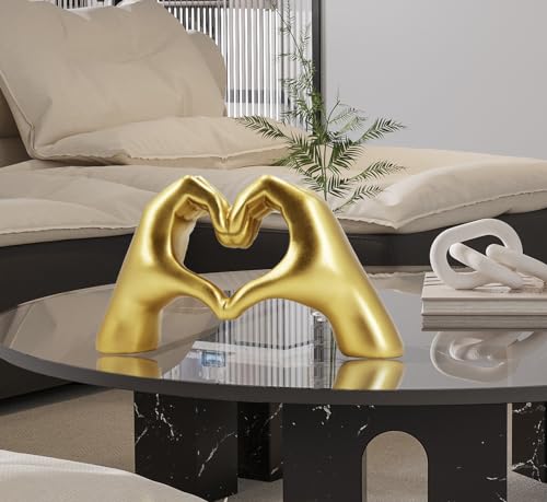 Heart Shape Statue Silver Home Decor for Living Room Table Office E6015