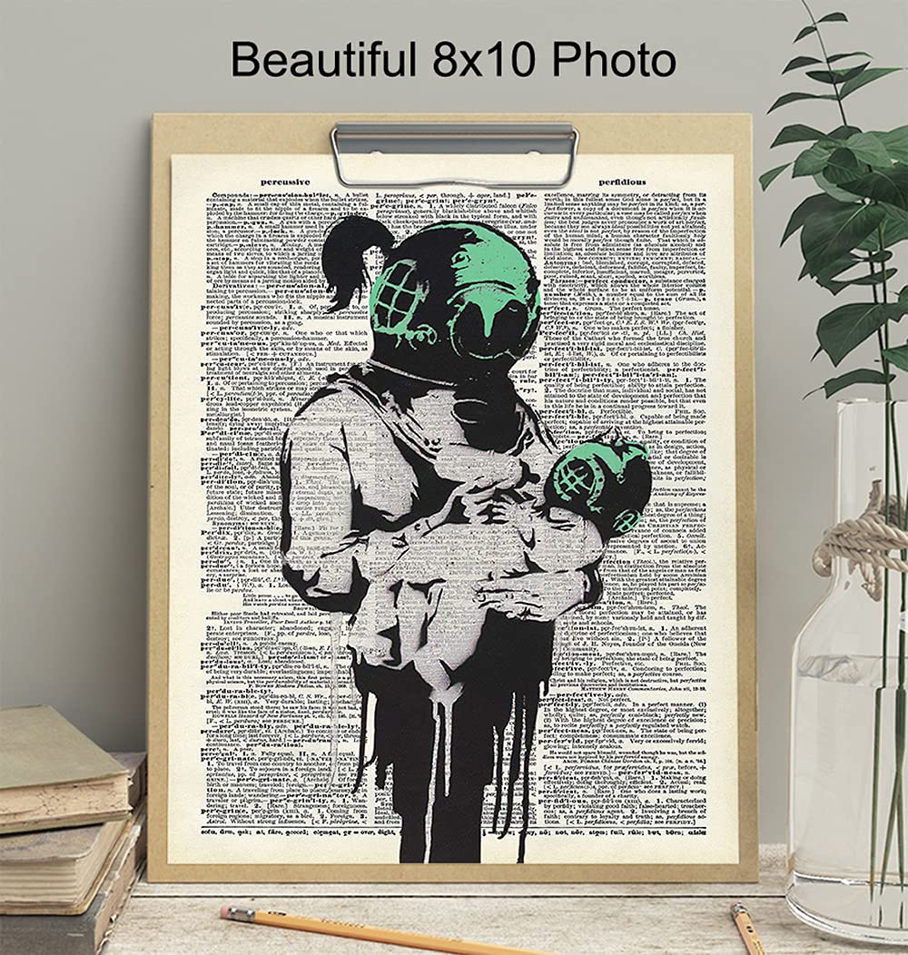 Banksy Wall Art & Decor - Banksy Poster 8x10 - Graffiti Street Art for Home, Living Room, Bedroom H32308