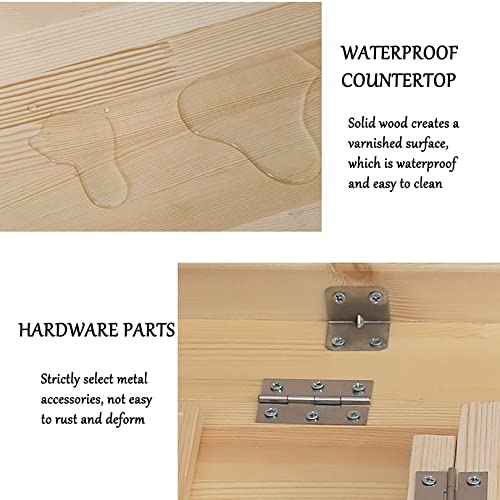 Solid Wood Wall Hanging Drop-Leaf Table with Double Support Q8314