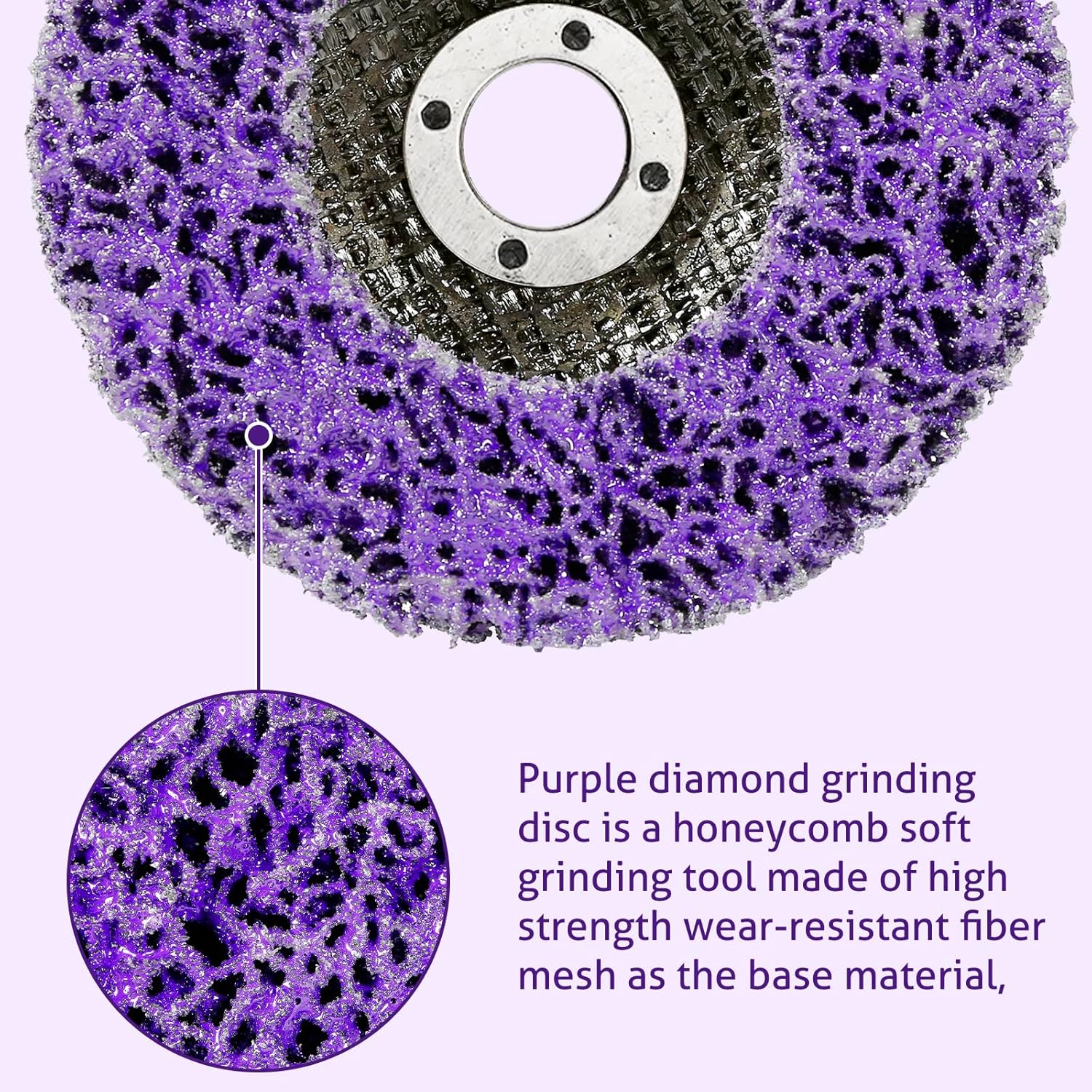 WICHEMI 10 Pack 4" x 5/8" Strip Disc for Angle Grinders, Paint & Rust Remover A743590