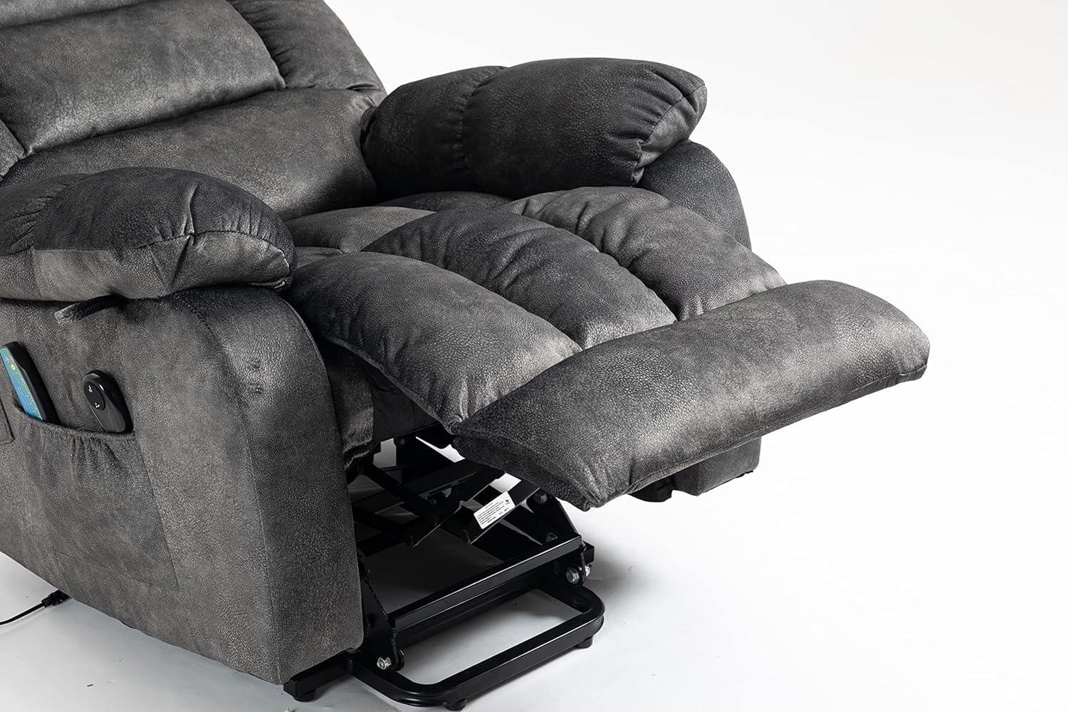 Large Fabric Power Lift Recliner Chair for Elderly with Heat and Massage E672690